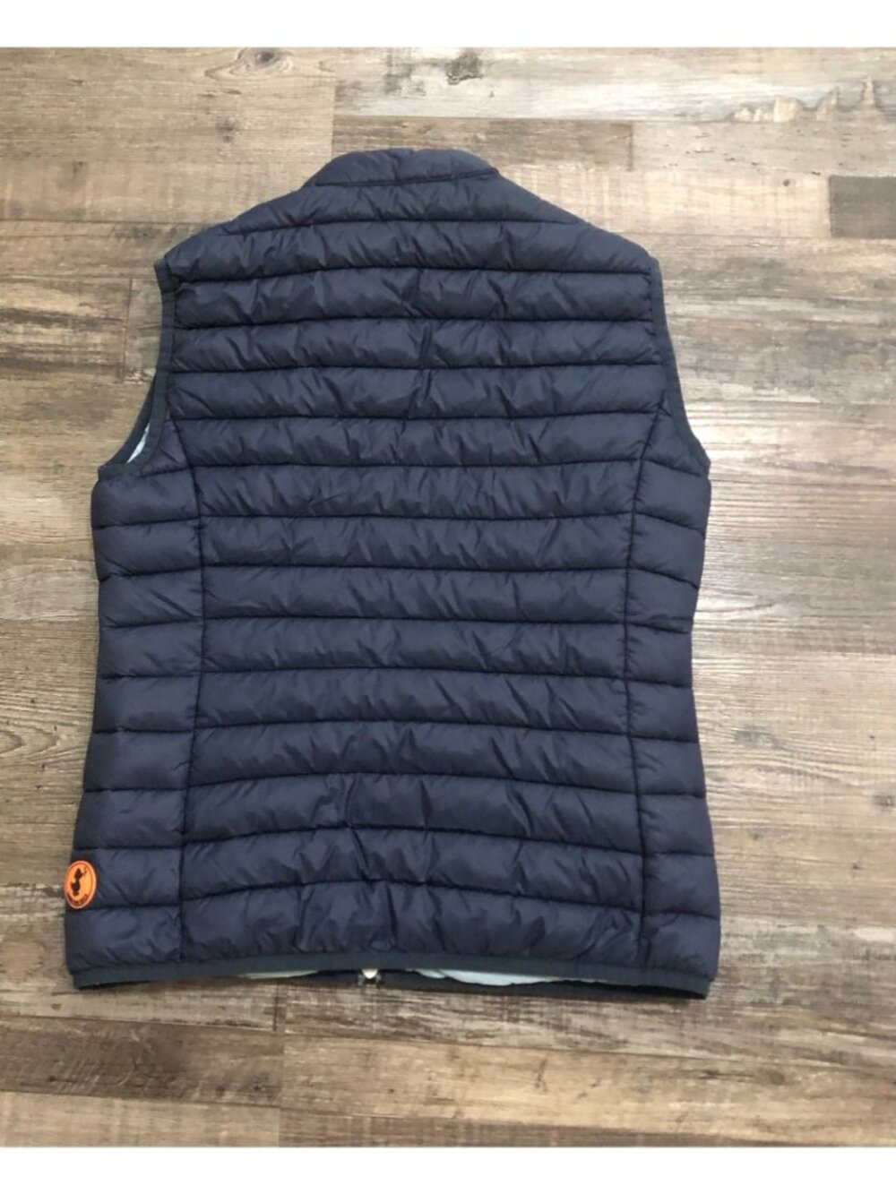 Save The Duck Charlotte Quilted Puffer Vest Womens Small Navy Blue Full Zip - Picture 2 of 7